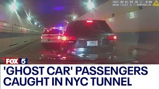 Women ghost car passengers caught in NYC tunnel police chase VIDEO [upl. by Niatirb]