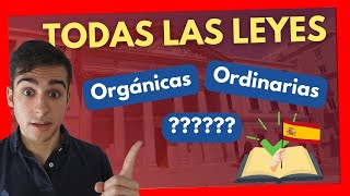 🔝 TIPOS DE LEYES en España TODO explicado con EJEMPLOS y válido para Opositores [upl. by Allix]