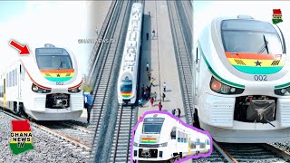 Watch how the 2 Brand new Trains arrived for the official commissioning at Tema Habour [upl. by Yentterb780]