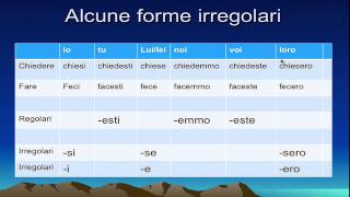 Lezione 75  Passato Remoto [upl. by Weksler]