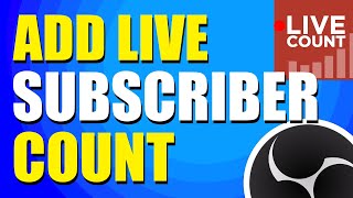 How To Add Live Subscriber Count On OBS Quick amp Easy [upl. by Vivian]