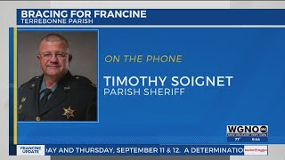 Terrebonne Parish Sheriff Timothy Soignet on approaching Hurricane Francine [upl. by Erodasi356]