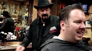 Surprising A Customer With My Big Scissors  Cliffs Barber Corral Tutorial 41 [upl. by Sergius]