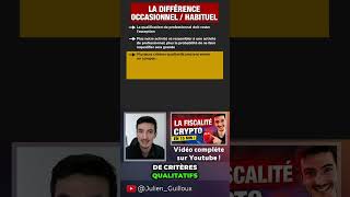 Trader occasionnel vs habituel  fiscalité crypto [upl. by Ailla935]