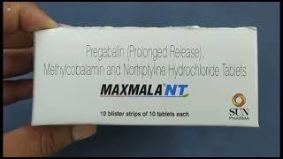 Maxmala NT Tablet  Pregabalin Methylcobalamin and Nortriptyline Hydrochloride Tablets  Maxmala NT [upl. by Aitenev]