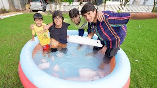 ICE BATH CHALLENGE 😂 WITH MY BROTHERS [upl. by Ateerys]