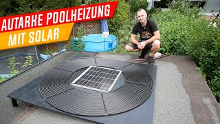 Autarke Poolheizung Poolheizung selber bauen Solarpanel 12V Zirkulationspumpe 16mm Rohr [upl. by Greg]