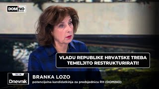 Branka Lozo Vladu Republike Hrvatske treba temeljito restrukturirati [upl. by Chandless497]