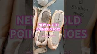 NEW vs OLD POINTE SHOES ballerinaballetnewshoespointeshoesdancerolddifferenceexplained [upl. by Ueihttam655]