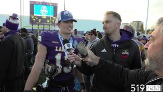 Taylor Elgersma postgame interview after winning the Yates Cup [upl. by Wallraff770]