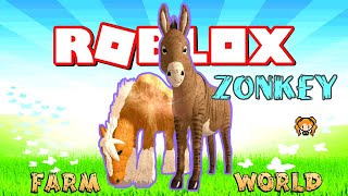 ROBLOX FARM WORLD ZONKEY amp ZORSE 🦓 ZEBRA Zebroid Gamepass I CAN MAKE TREES [upl. by Katharina686]