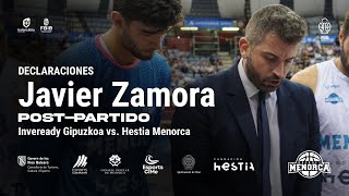 DECLARACIONES · Javier Zamora Inveready Gipuzkoa vs Hestia Menorca [upl. by Indihar705]