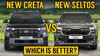 Creta facelift Vs Seltos facelift  Detailed Comparison  Hyundai Creta 2024 VS kia seltos 2024 [upl. by Rahs]