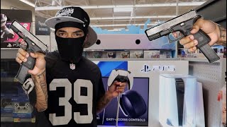 I took my GLOCK to Walmart 🔫 Free PS5 [upl. by Eirrotal710]