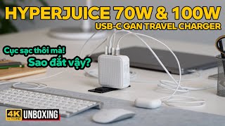 SAO ĐẮT VẬY SẠC ĐA NĂNG HYPERJUICE 100W amp 70W USBC GAN TRAVEL CHARGER HJ1002 [upl. by Klinger470]