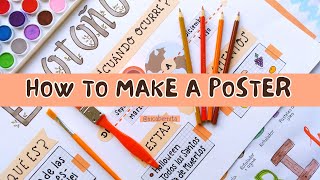 HOW TO MAKE A POSTER FOR SCHOOL PROJECT 💥 ⚡ CREATIVE POSTER PRESENTATION IDEAS [upl. by Eileen]