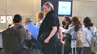 Game Of Thrones Star Gwendoline Christie Towers Over Everyone At LAX [upl. by Inal]