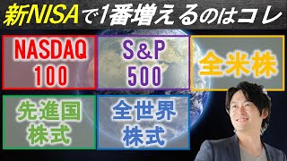 【新NISA】NASDAQ100、SampP500、全米株、先進国株式、全世界株式いちばん増えるのはコレ！！ [upl. by Etiragram602]