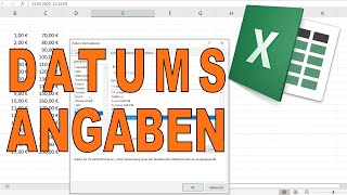 Excel Datum und Uhrzeit formatieren [upl. by Phelgon]