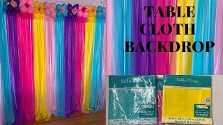 The easiest DIY Fringe Tablecloth Party Backdrop Ever [upl. by Hammad]