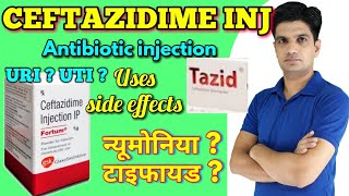 Fortum injection  Ceftazidime injection  Tazid injection uses side effects [upl. by Wolliw575]