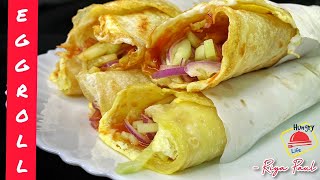 Kolkata Egg Roll Recipe  Durga Pujo Special  kolkata Egg Roll Recipe in Bengali  Hungry Life Riya [upl. by Dorcy]