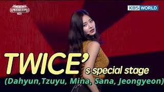 TWICE’s special stage  4 minutes Original  Madonna SUB ENGCHN2017 KBS Song Festival가요대축제 [upl. by Ahael]