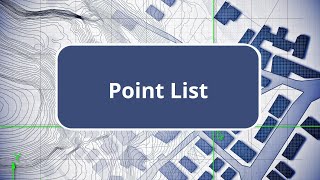 TBC  Point List  Field Data Edition Commands [upl. by Ativel]