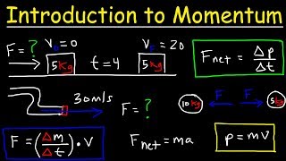 Introduction to Momentum Force Newtons Second Law Conservation of Linear Momentum Physics [upl. by Countess]