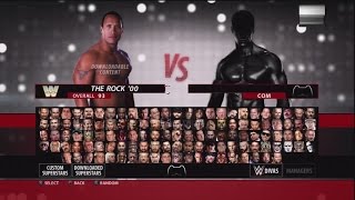 WWE 2K16 Character Select Screen Including All DLC Packs Roster [upl. by Havelock]