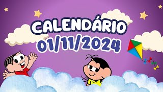 CALENDÁRIO DE 1 DE NOVEMBRO DE 2024 ALUNONOTADEZ10 ensinofundamental [upl. by Marron]