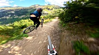 Chatel Bikepark  Vorachatak amp Panoramique tracks with Matteo Inniguez and Candice Tupin [upl. by Bohrer]