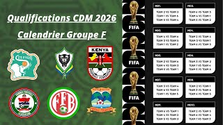 ⚽️Calendrier Groupe F Côte dIvoire🇨🇮 Gabon🇬🇦 Gambie🇬🇲  QUALIFICATIONS COUPE DU MONDE 2026🏆 [upl. by Narhet]