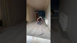 Laminate floor install flooring carpentry uk building construction [upl. by Ahsietal405]