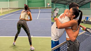 Novak Djokovic vs Bojana Jovanovic WTA player  BRUTAL Match That SHOCKED The World [upl. by Brenza]