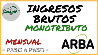 ✔️ Declaración Jurada DDJJ INGRESOS BRUTOS IIBB ARBA MONOTRIBUTO  Liquidacion IIBB Pago Electróni [upl. by Atinihs]