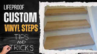 LIFEPROOF VINYL FLOORING ON STAIRS HOW TO INSTALL VINYL STAIRS WITHOUT STAIRNOSE CUSTOM VINYL STEPS [upl. by Dorej]