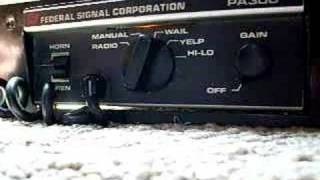 Federal Signal PA 300 Siren Demo [upl. by Rosenbaum]