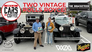 TWO VINTAGE ROLLS ROYCE  ROADSTER amp LIMOUSINE  South OC Cars and Coffee [upl. by Hermina]