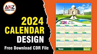 Calendar Design in CorelDraw Tutorial  Download Free CDR File  A2Z Graphic Guide [upl. by Littlejohn42]