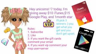 10 iTunes15 Google Play Cardand STAR VIP GIVEAWAY [upl. by Ev737]