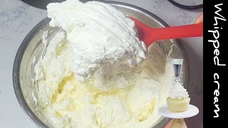 how to make a perfect whipped cream  easy tip amp technique  whipped cream for frosting and decor [upl. by Ahael]