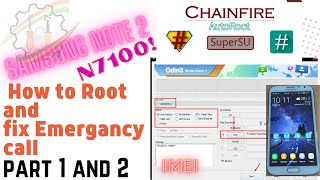 Samsung Galaxy note 2 N7100 ROOT and fix Emergency call [upl. by Eelsha]