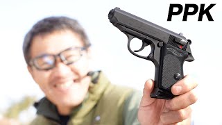 ワルサーPPK マルゼン ガスブローバックガスガン レビュー [upl. by Yblehs]