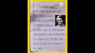 10 Lines Essay On Indira Gandhi In English  Essay On Indira Gandhi  Indira Gandhi shorts [upl. by Nairehs]