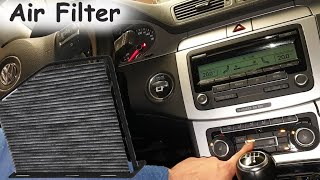 16 TDI VW Passat Cabin Air Filter Change B7 [upl. by Grati11]