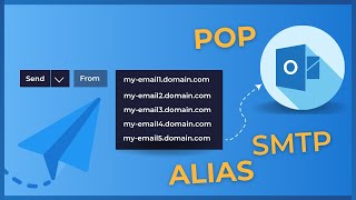 How To Add Other Email Address In Outlook Office 365  Aliases or Send As Option [upl. by Atnim]