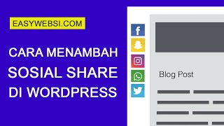 Cara Menambah Sosial Share Button di Wordpress [upl. by Ezri777]