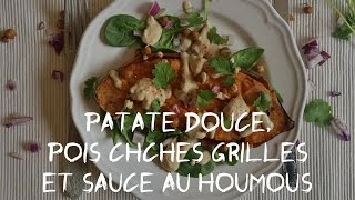 Patate douce pois chiches grilles et houmous [upl. by Shoifet377]