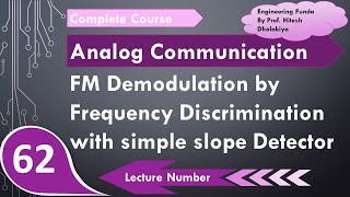 FM Demodulation  Frequency Discrimination by Simple Slope Detector  Analog Communication [upl. by Joycelin631]